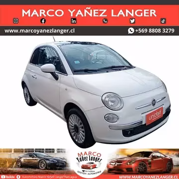 FIAT 500 1.4L Lounge usado (2014) color Blanco precio $6.490.000