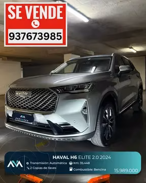 Haval H6 2.0T Elite Aut usado (2024) color Gris Metalico precio $15.989.000