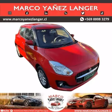 Suzuki Swift 1.2L GL usado (2022) color Rojo precio $9.990.000