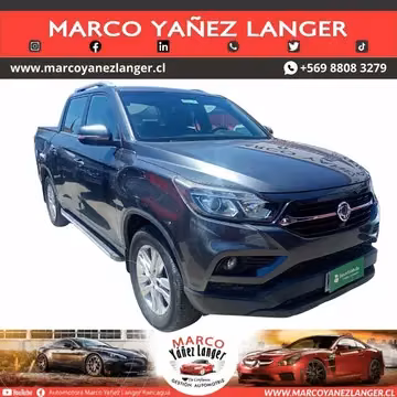 SsangYong Musso Full Diesel 2.2L usado (2021) color Negro precio $18.690.000