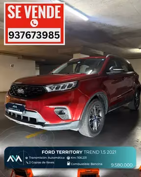 Ford Territory 1.5L Trend usado (2021) color Rojo precio $9.580.000