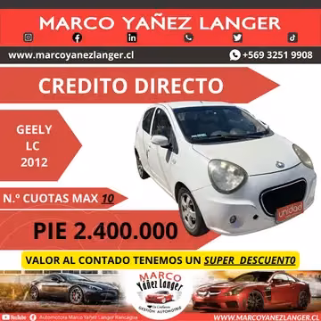 Geely CK3 1.3 GS usado (2012) color Blanco precio $3.390.000